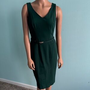 NWT! White House Black Market green contail dress